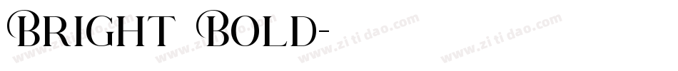 Bright Bold字体转换